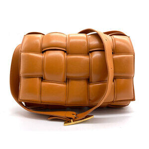 Bottega Veneta Padded Cassette Crossbody Shoulder Bag Brown Lambskin